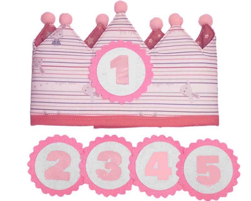 The Dida Corona Compleanno Coniglietto Rosa in Cotone
