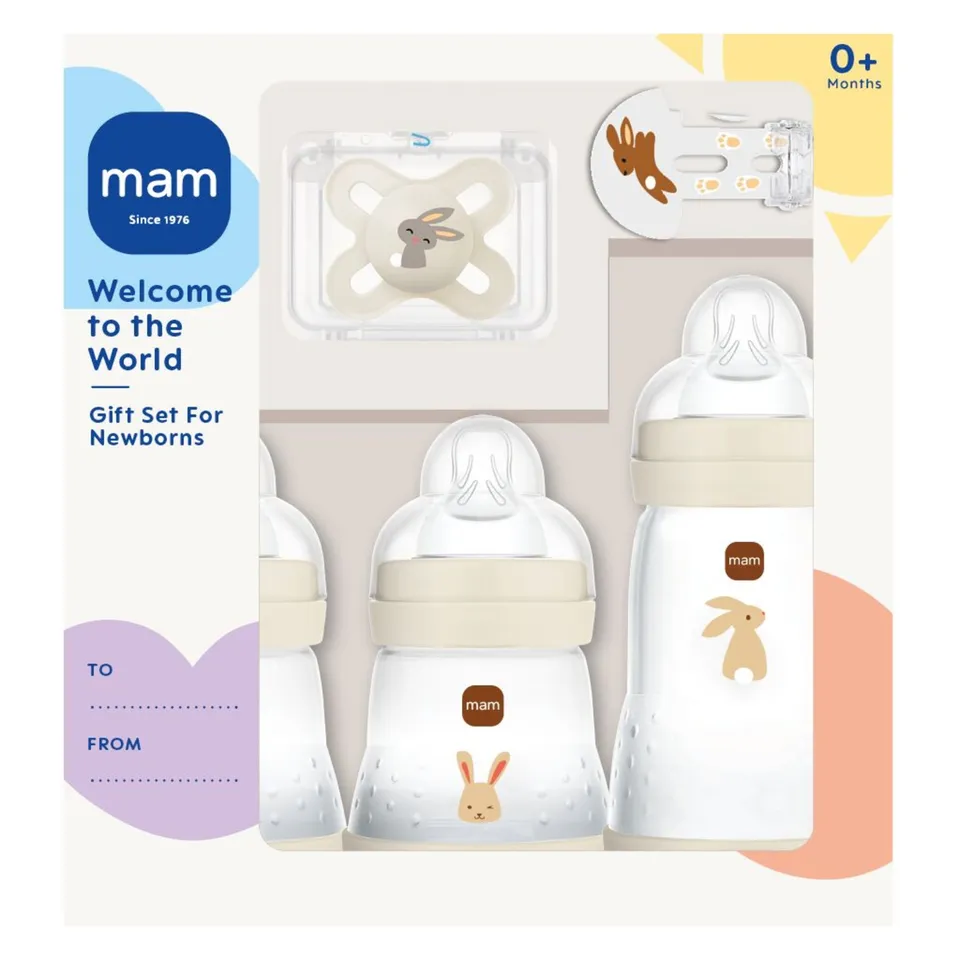 MAM Welcome to the World Set Nascita Beige con Biberon