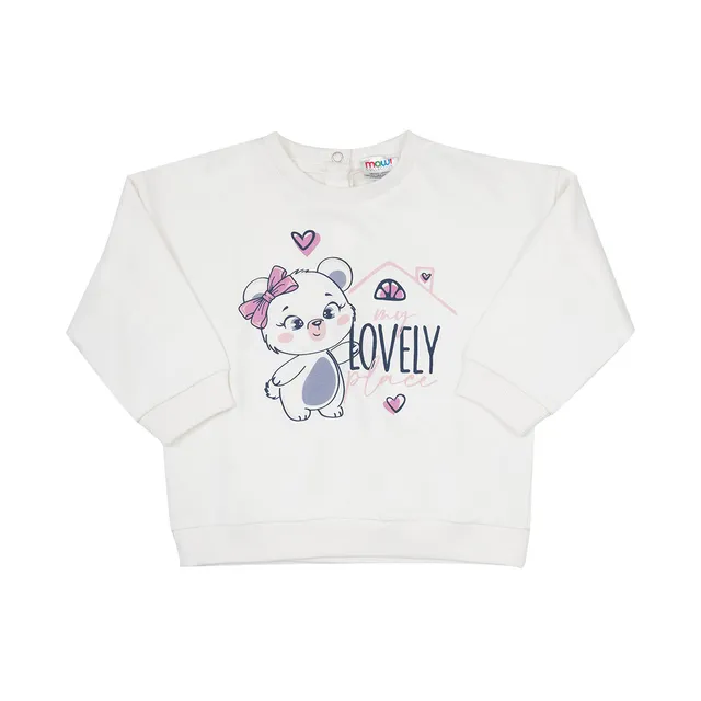 Toys Center Baby Orsetto maglia manica lunga bianca bimba
