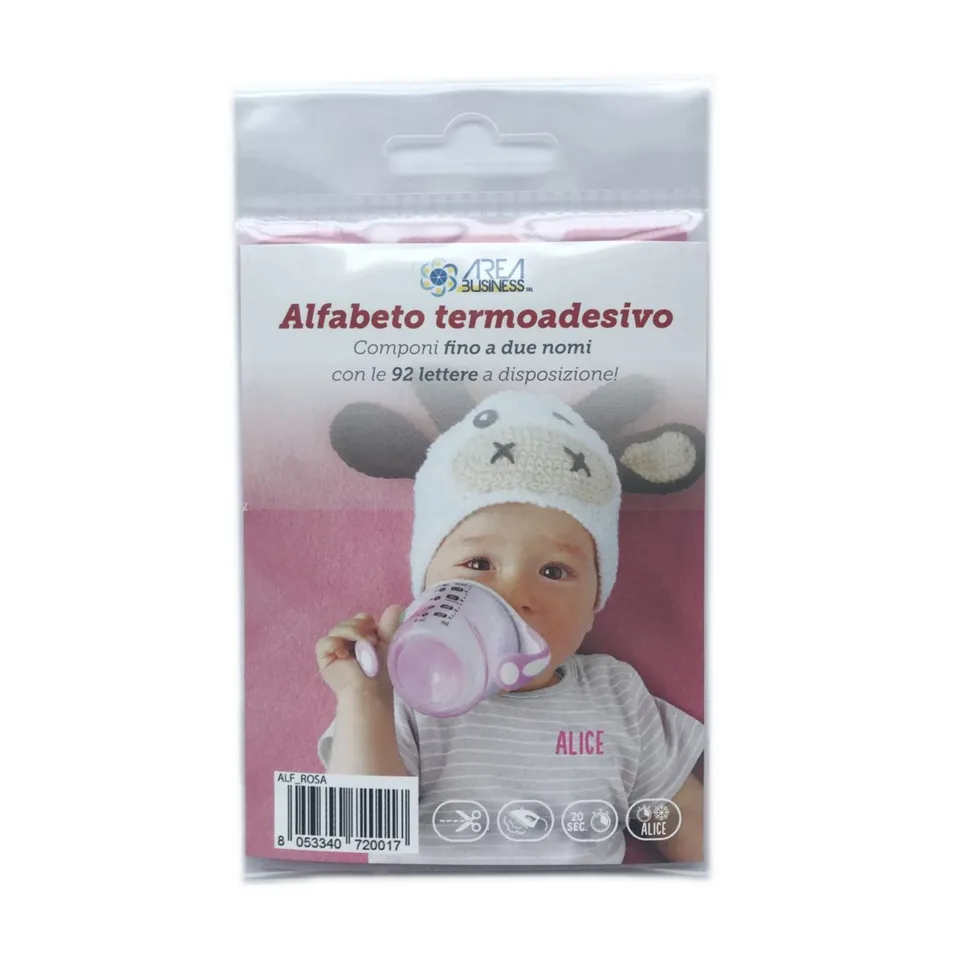 Toys Center Baby alfabeto termoadesivo rosa 92 lettere