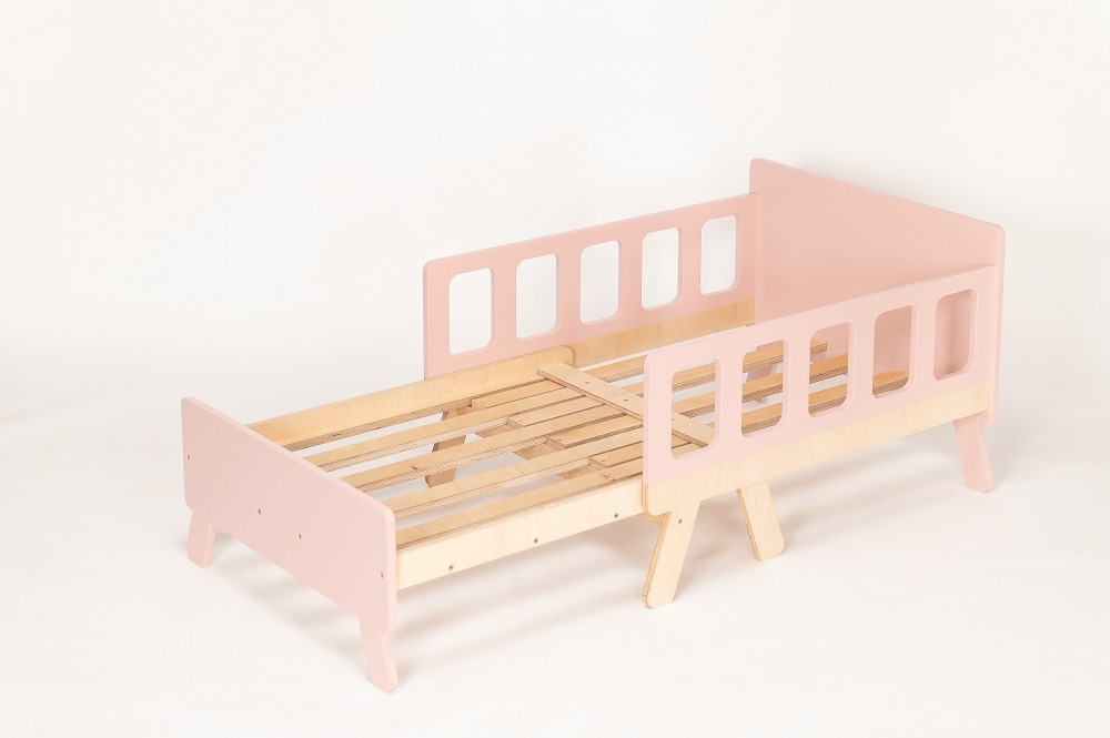 The Dida Crescente Letto Bambini Legno Rosa Materasso