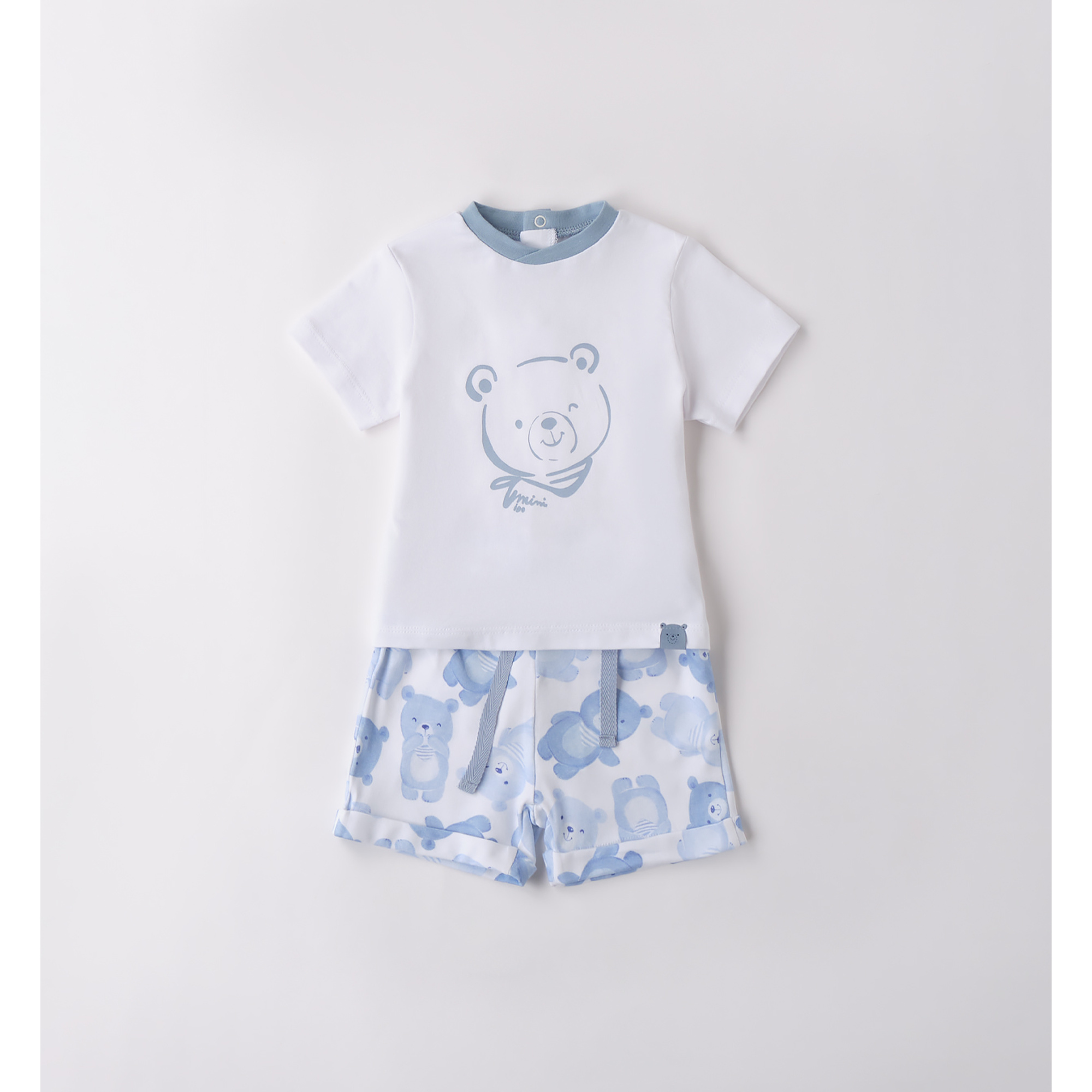 iDO Orsetto completo neonato t-shirt e short in cotone