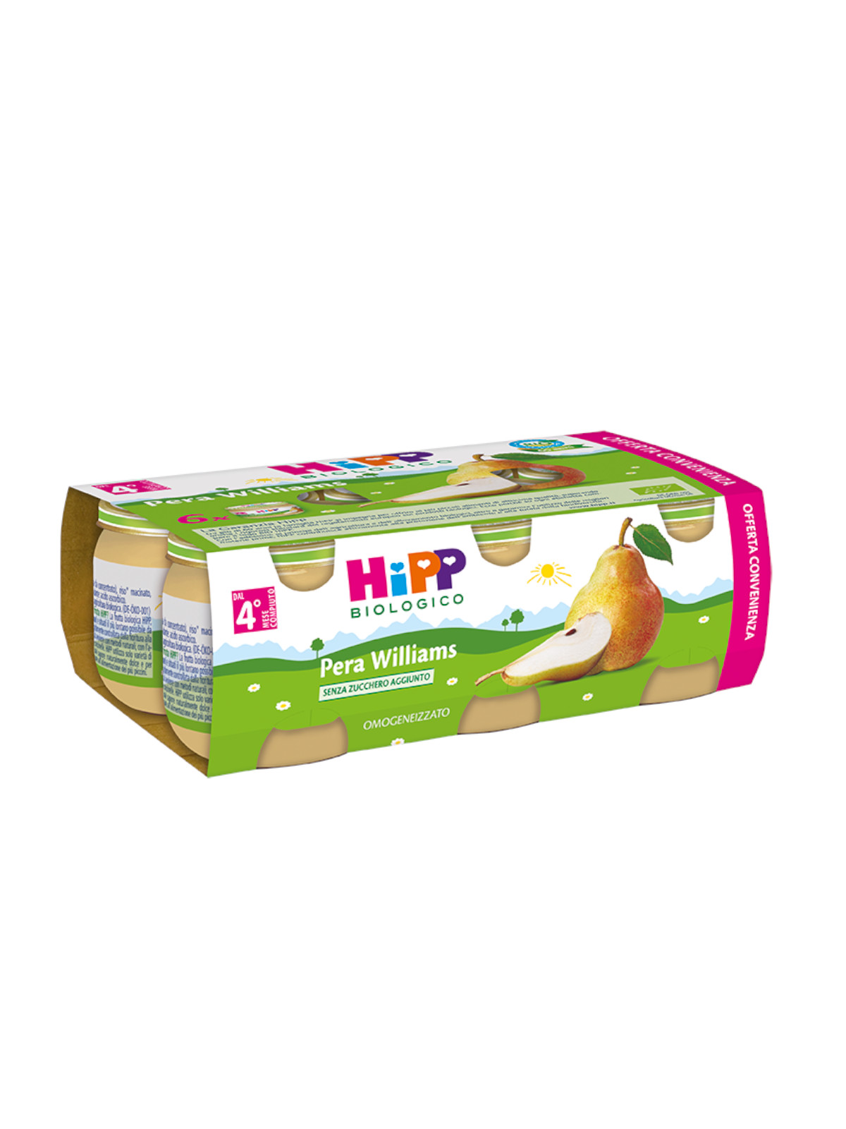 Hipp Omogeneizzato Pera Williams Bio 6x80g 100% frutta