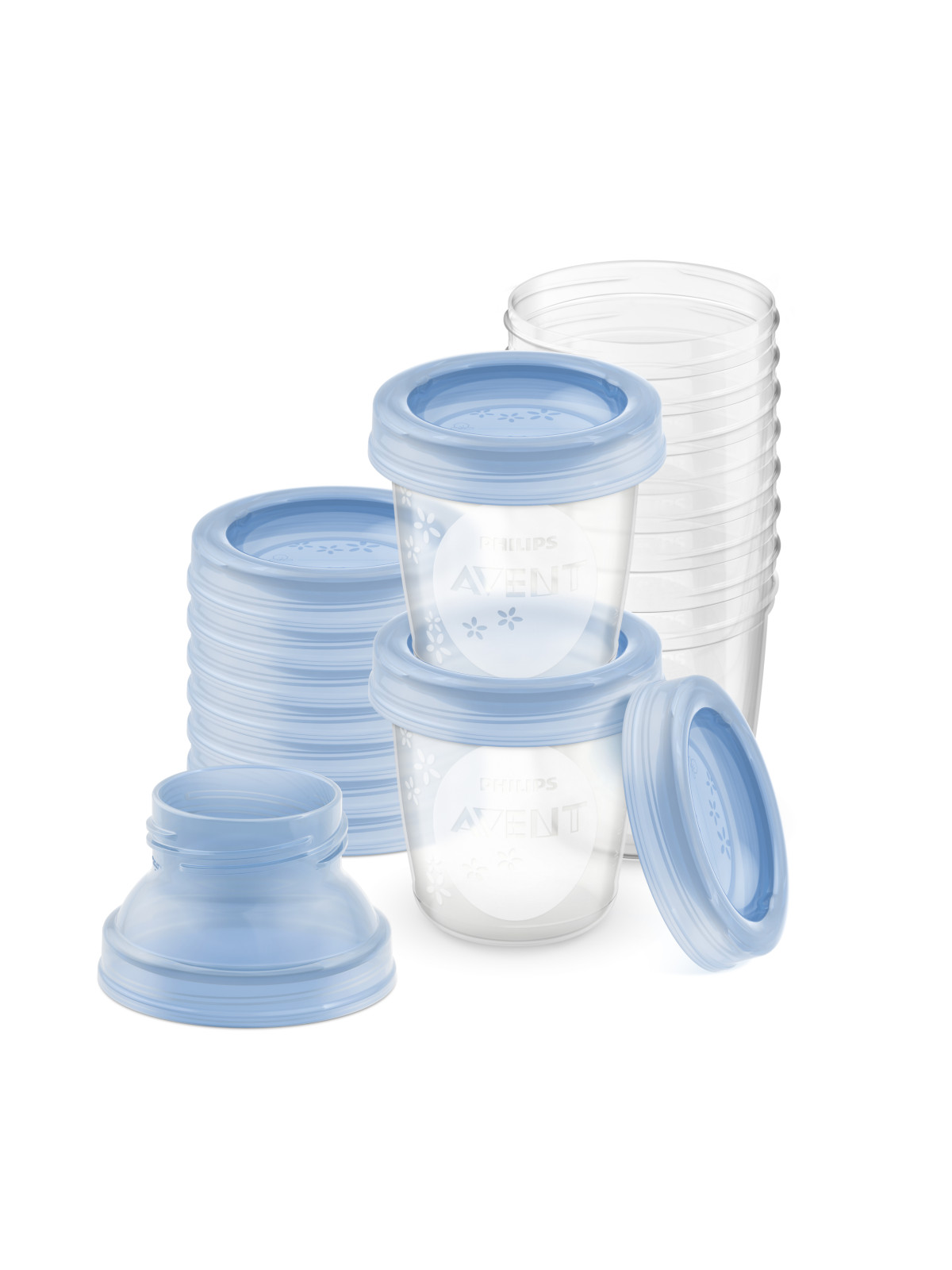 Philips Avent vasetti latte 180 ml set 10 pezzi + 2 adattatori