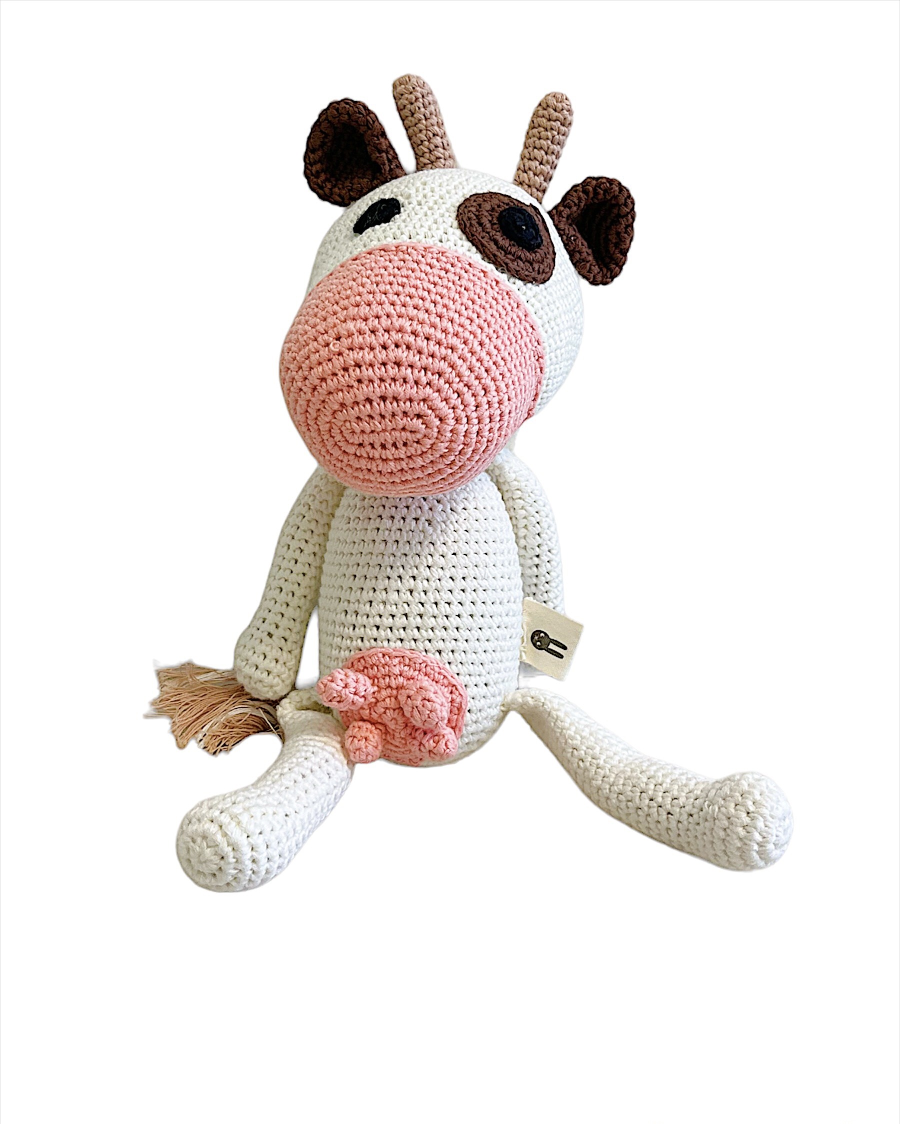 Piccoli Toys Adriana la Mucca peluche uncinetto cotone