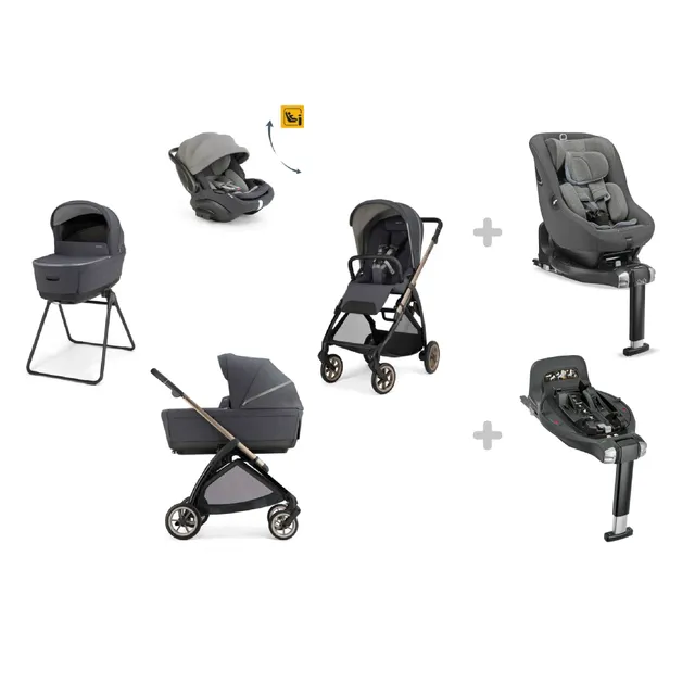 Inglesina Darwin trio Elecat Next Stage Base 360 i-Size grigio