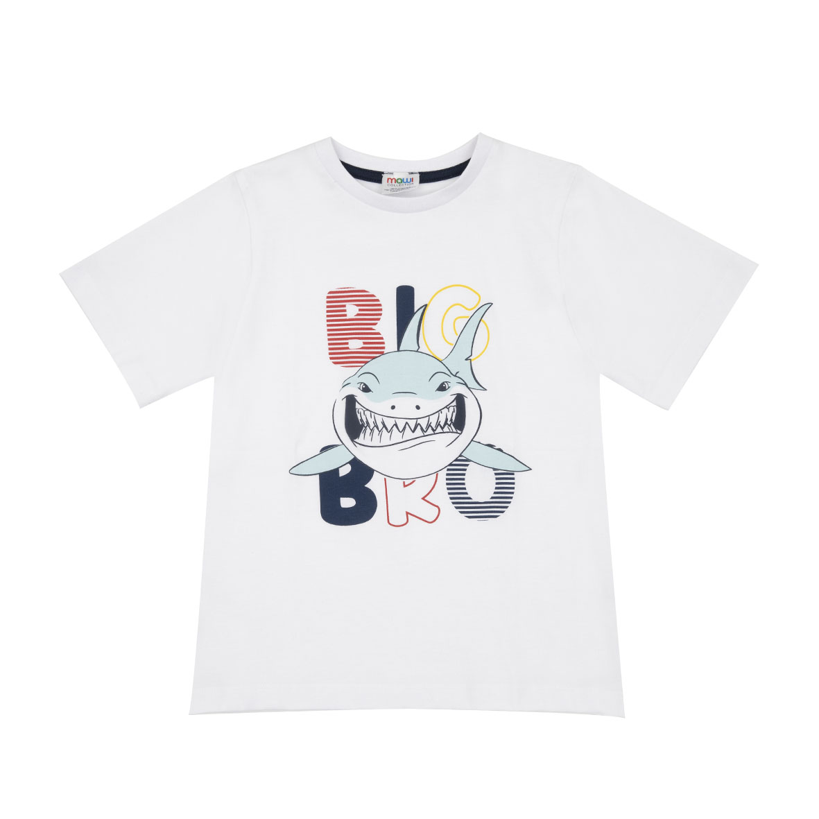 T-shirt Big Bro bimbo in jersey bianco