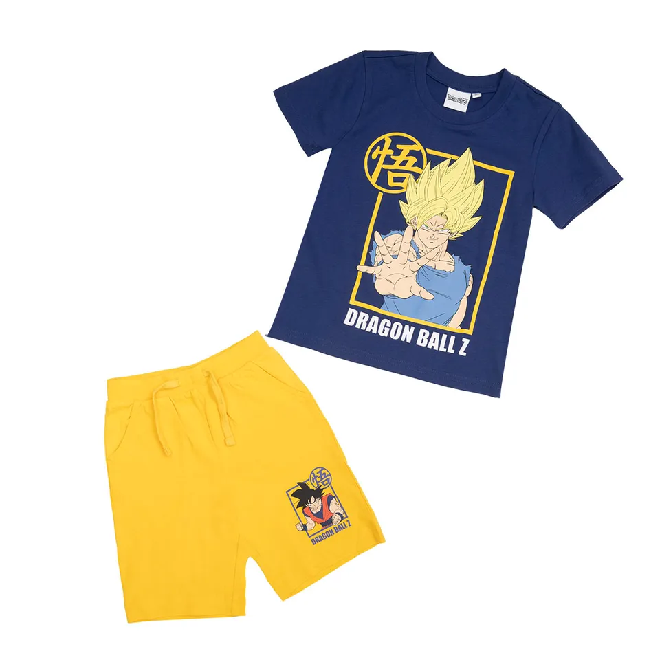 Dragon Ball set t-shirt + short bimbo blu giallo Dragon Ball