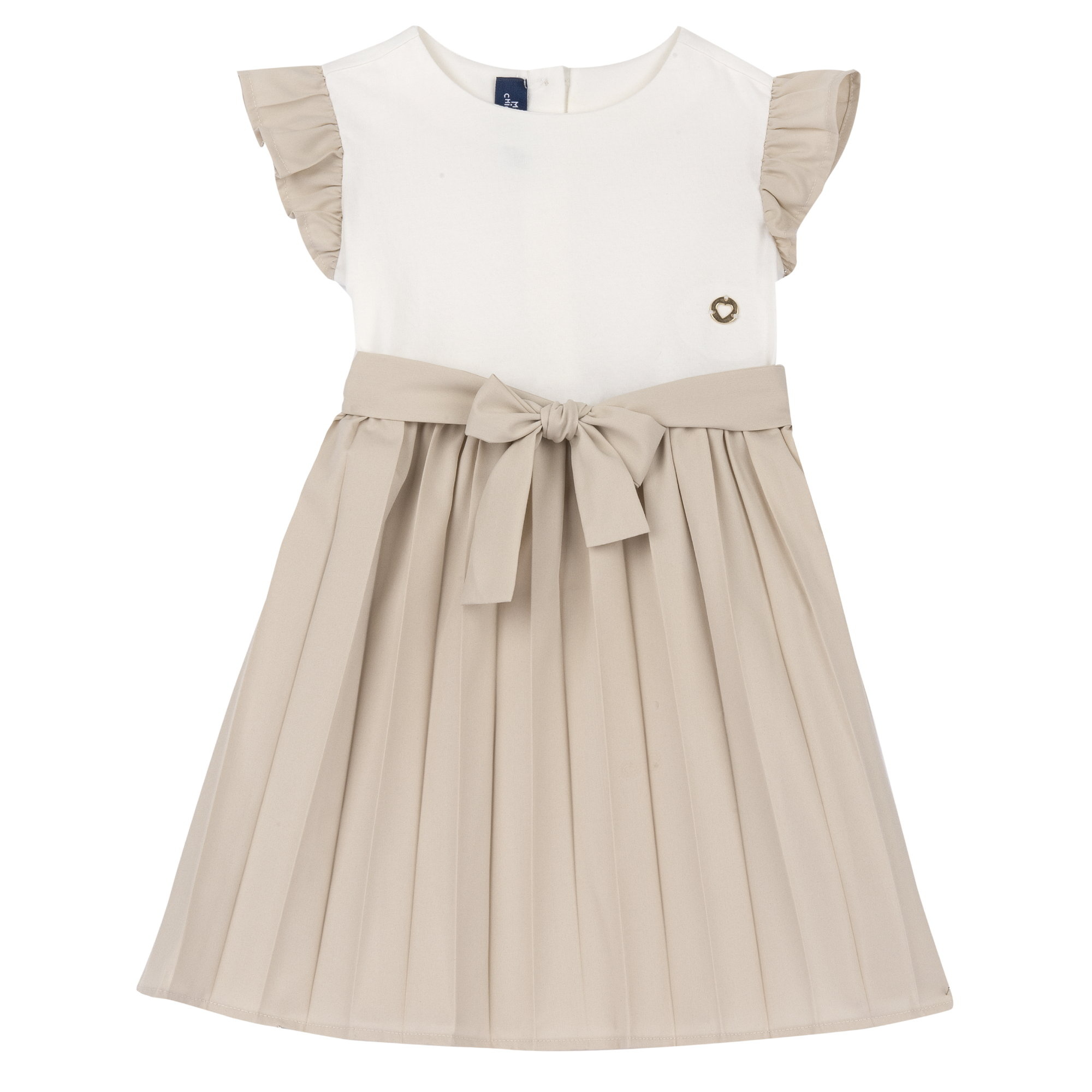 Chicco vestito bambina cotone maniche corte elegante