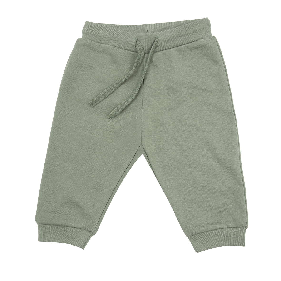 Pantalone french terry bambino verde felpato elastico