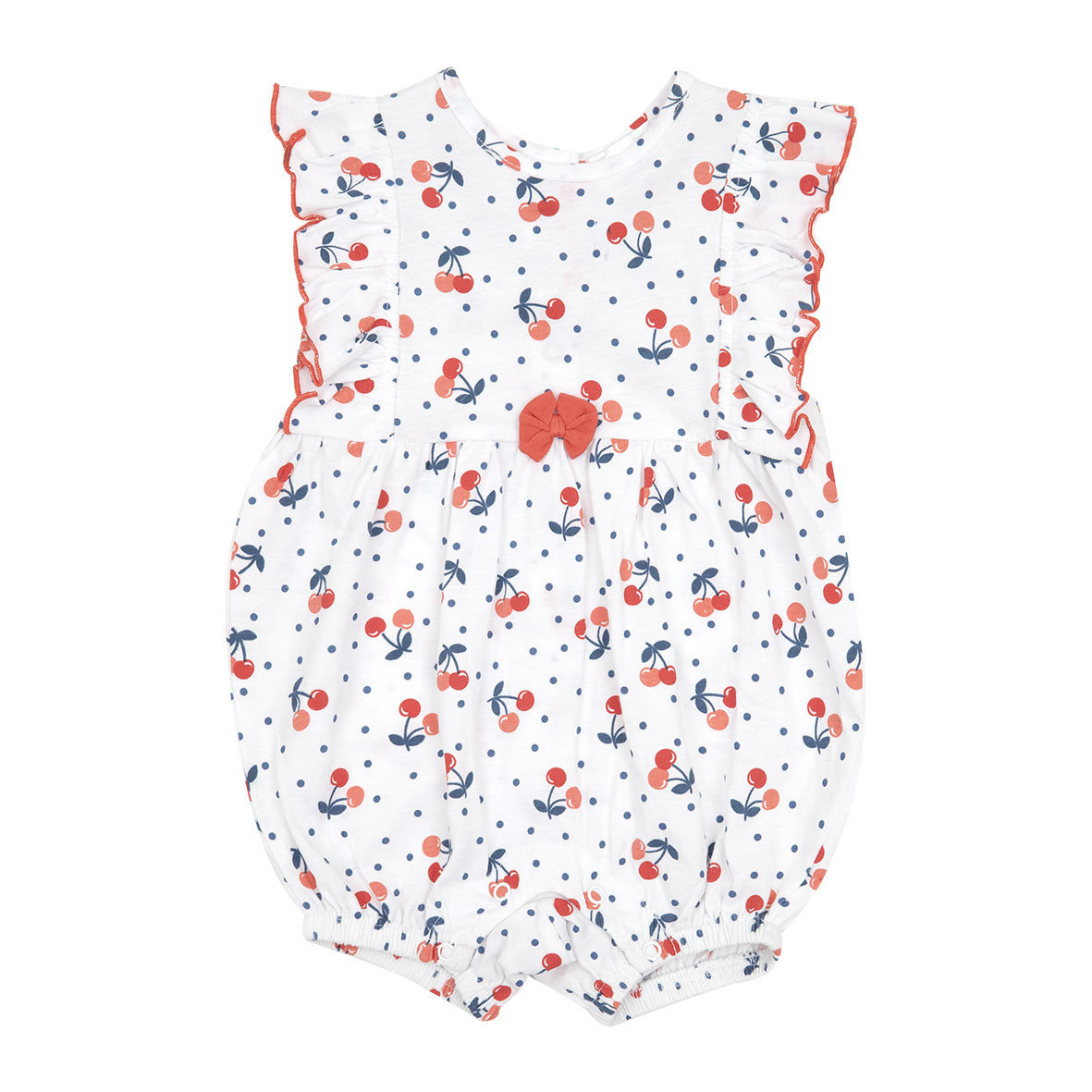 Toys Center Baby pagliaccetto bimba ciliegie bianco jersey