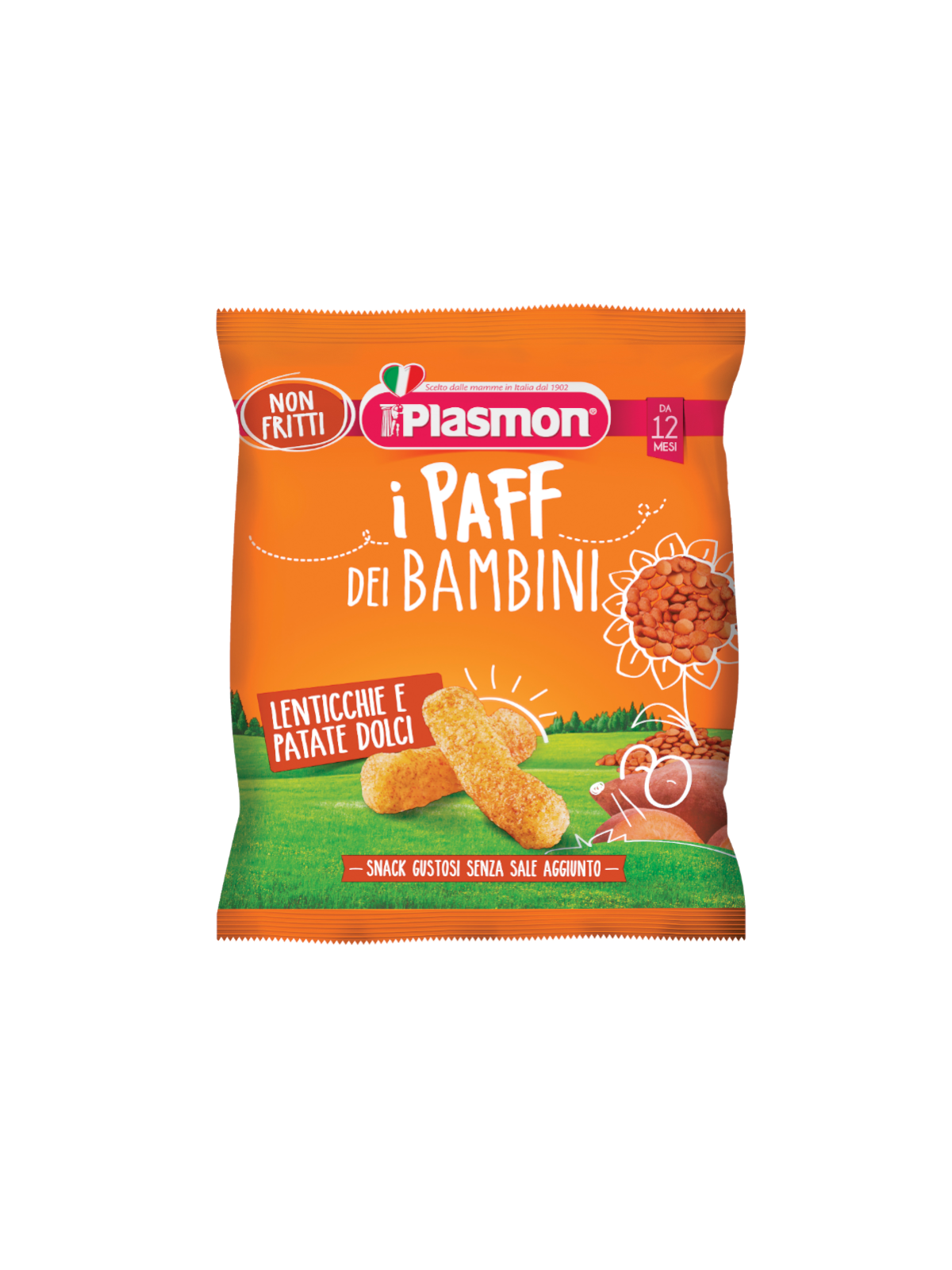 Plasmon Paff snack lenticchie e patate dolci 15 g