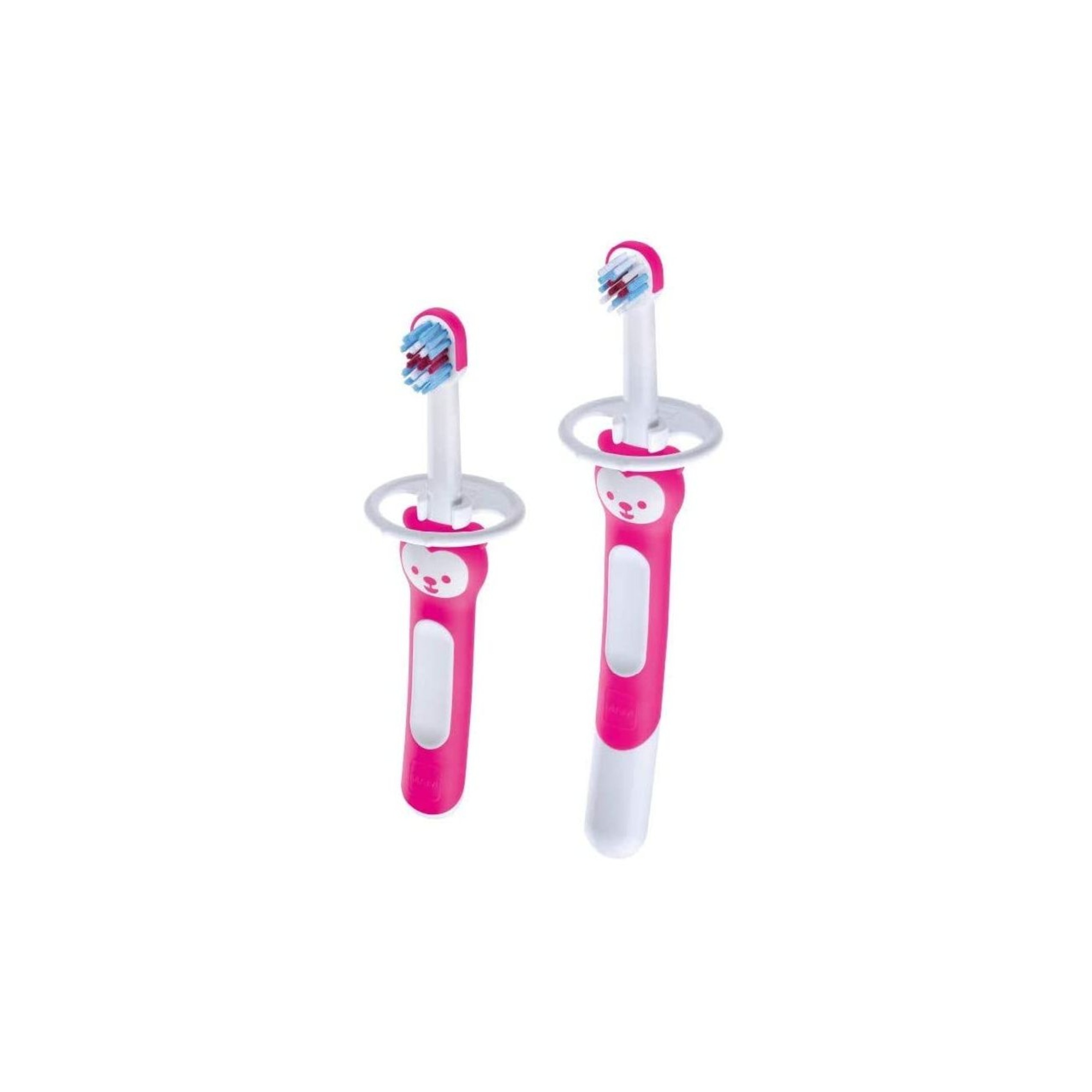 MAM Learn to Brush spazzolino set da 2 rosa setole morbide