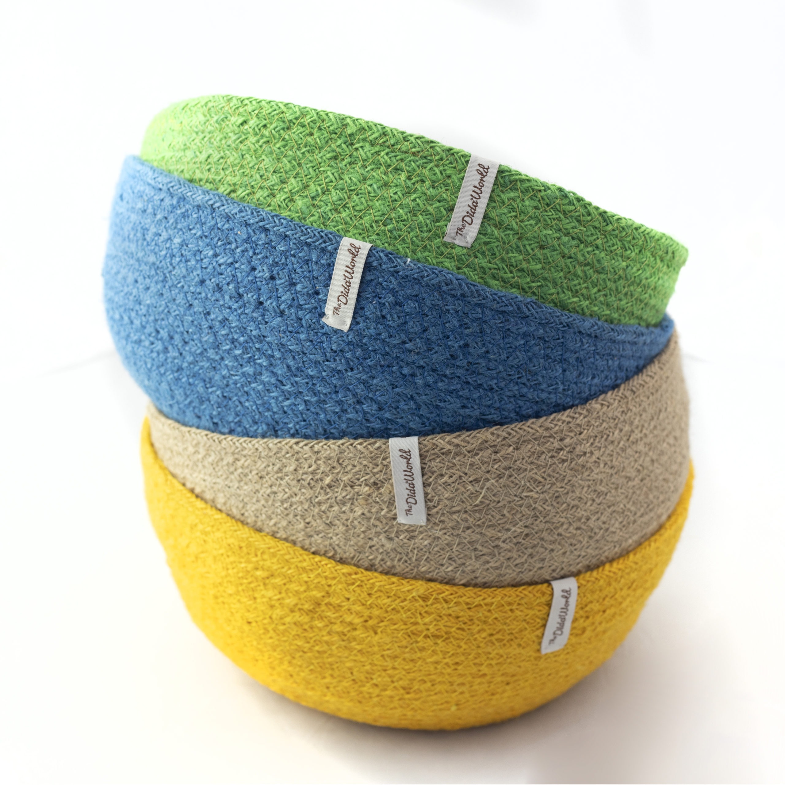 The Dida cestino in iuta blu artigianale equo solidale