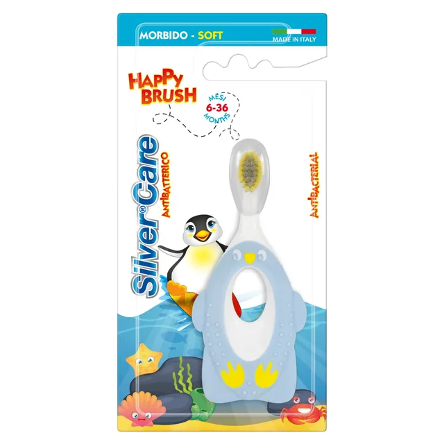 Happy Brush Pinguino spazzolino 6-36 mesi
