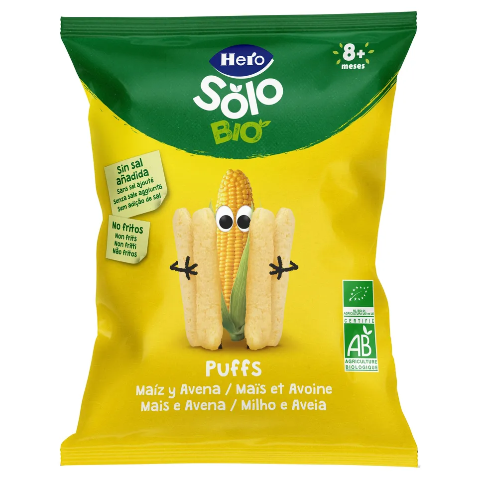 Hero Solo Snack Puff Avena e Mais 25 g senza glutine