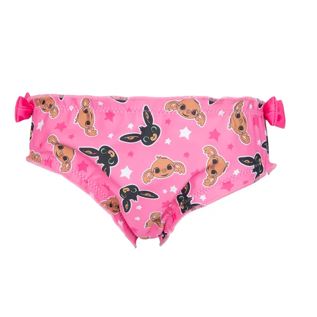Bing costume slip bimba rosa stampa allover elastico
