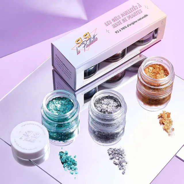 Si Si La Paillette Glitter Gel Viso 3 pz Biodegradabile