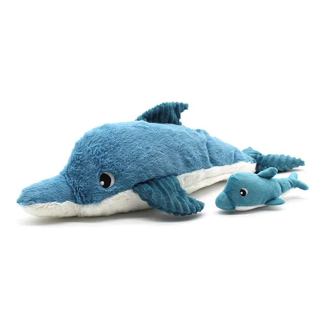 Les Deglingos Ptipotos Tofou peluche delfino blu 50 cm