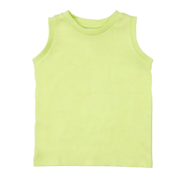 Canotta Bimbo Jersey Verde Chiaro in Tinta Unita