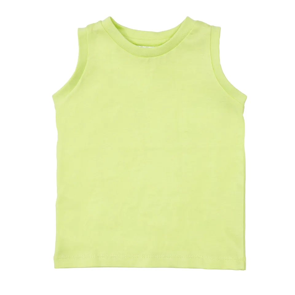 Canotta Bimbo Jersey Verde Chiaro in Tinta Unita