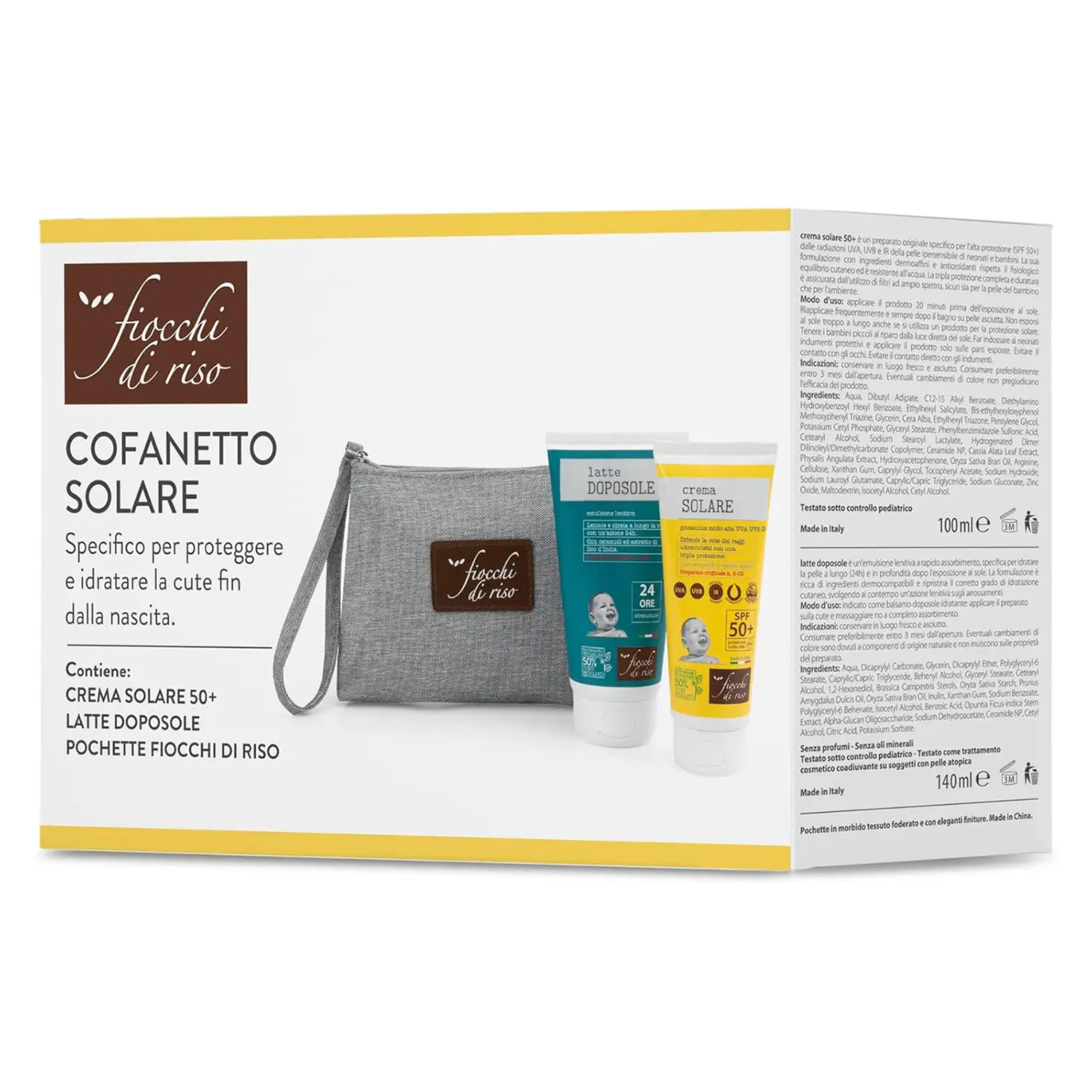 Fiocchi di Riso cofanetto solare neonati pelle sensibile