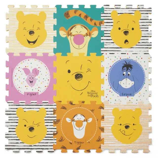 Disney Winnie the Pooh tappeto puzzle 9 pezzi 89x89 cm EVA