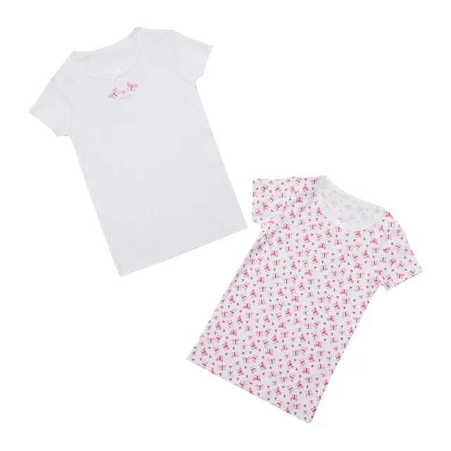 Mawi maglietta costina farfalle cotone 3A 2 pezzi