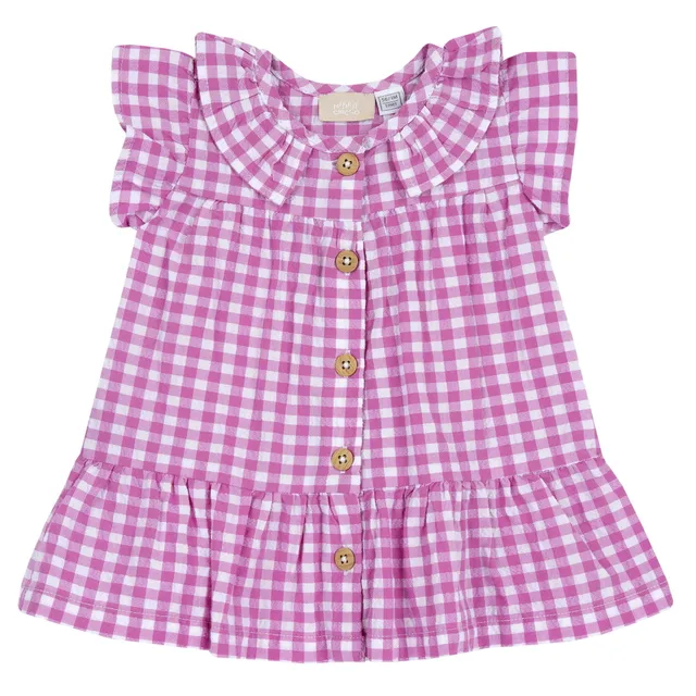 Chicco Vestito Neonata Maniche Corte Rosa in Cotone Lavabile