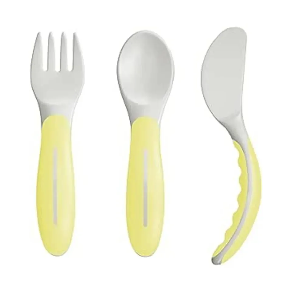 MAM Set Posate Bimbo 6 Mesi Neutro Antiscivolo