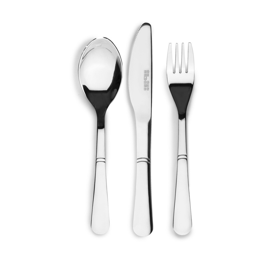 Lunch Away Set 3 Posate Acciaio con Astuccio 20 cm