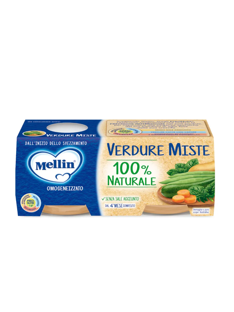 Mellin Verdure Miste omogeneizzato 2x80 g dal 4° mese