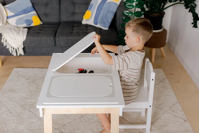 The Dida Mesa Sensorial Tavolo Sensoriale Bianco 2 Vaschette