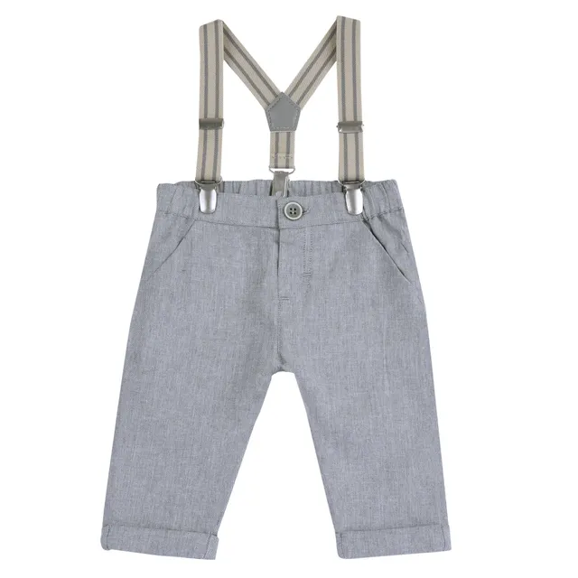 Chicco Pantaloni lunghi con bretelle bimbo lavabili