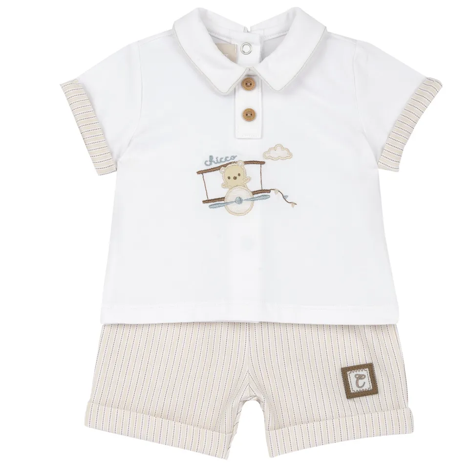 Chicco Completo Maglietta e Pantaloncini Bimbo Maniche Corte