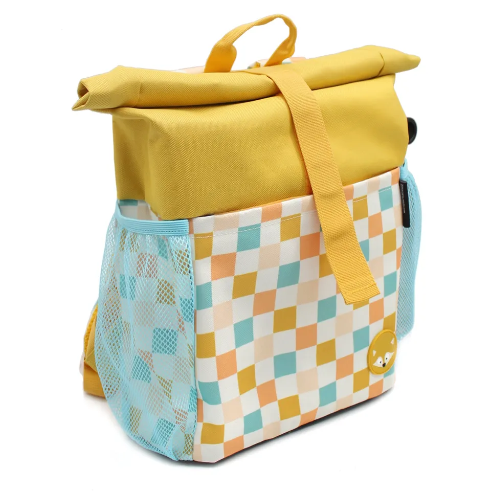 Les Deglingos Cyranos zaino rolltop volpe giallo senape