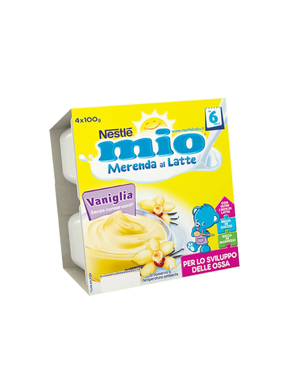 Nestlé Mio merenda lattea vaniglia 4x100 g