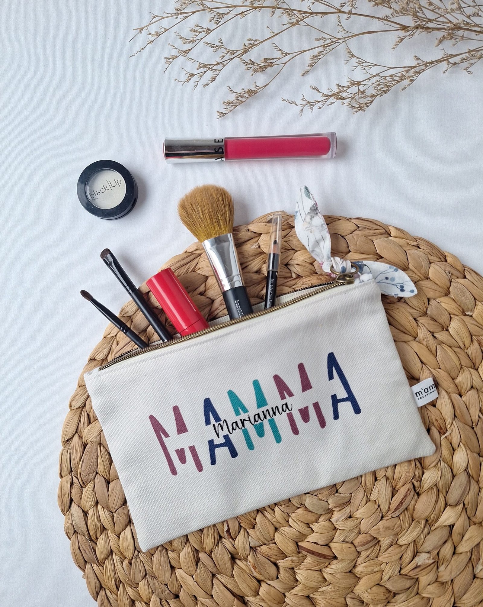 M'Amélie Pochette MAMMA Personalizzabile Cotone Floreale