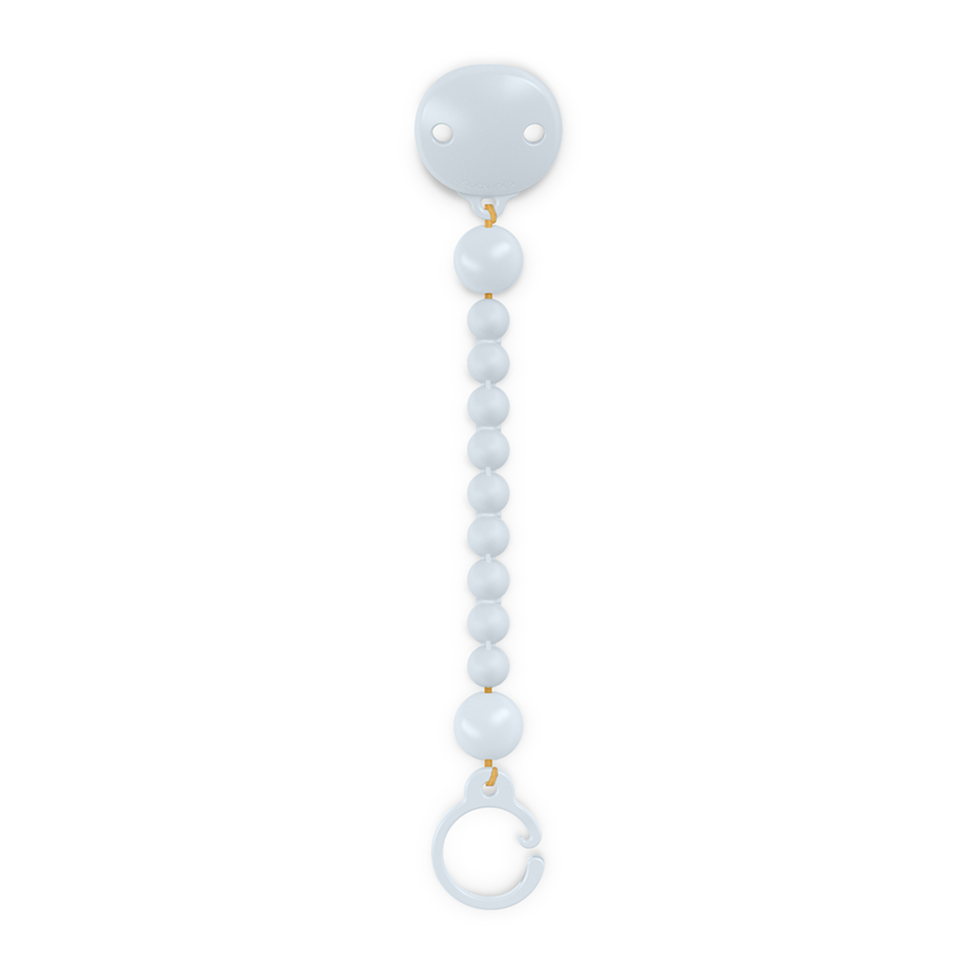 Suavinex Colour Essence clip porta ciuccio azzurro in silicone soft touch