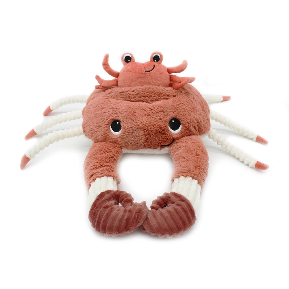 Les Deglingos Ptipotos Cassecou peluche granchio terracotta mamma