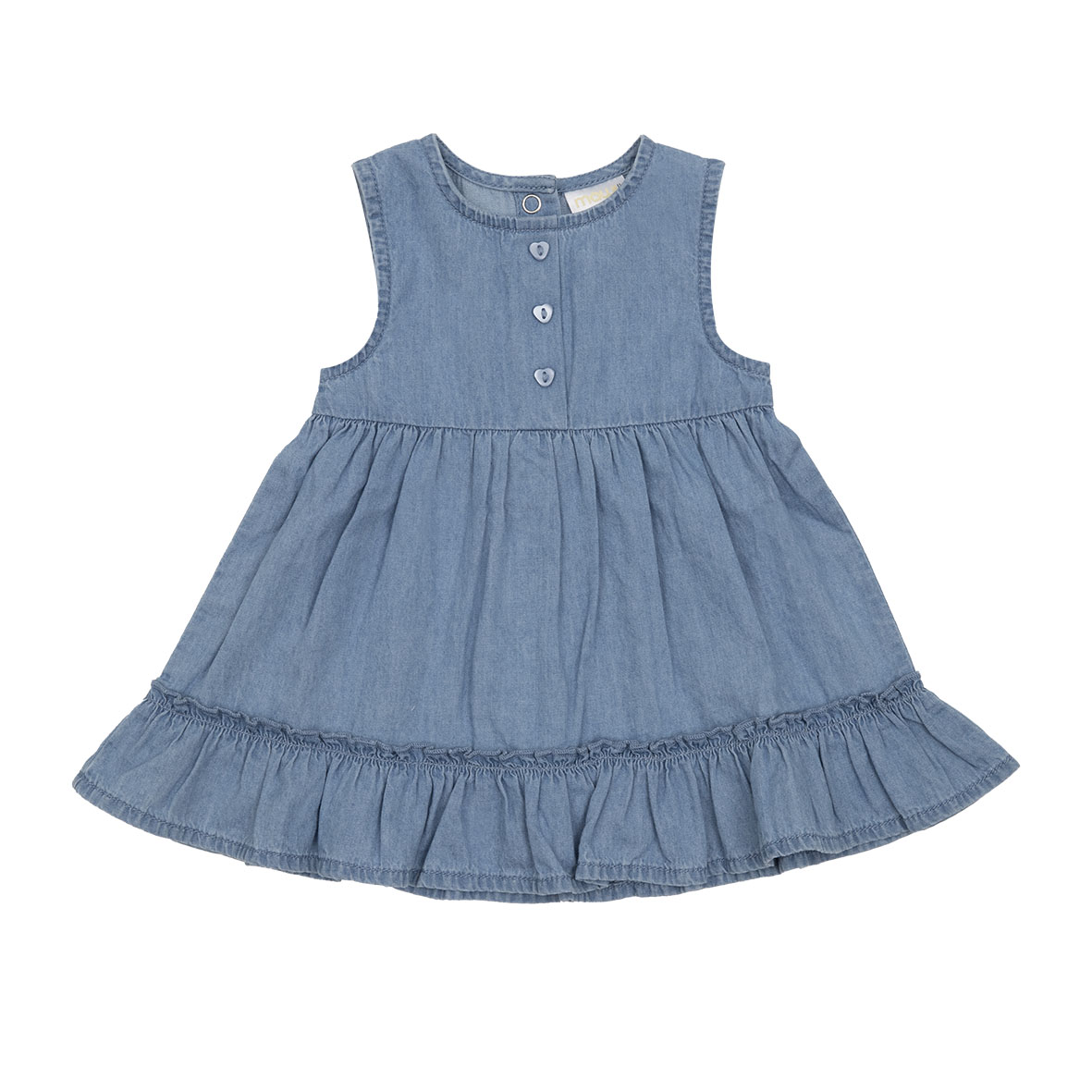 Toys Center Baby Chambray Denim abito bimba smanicato