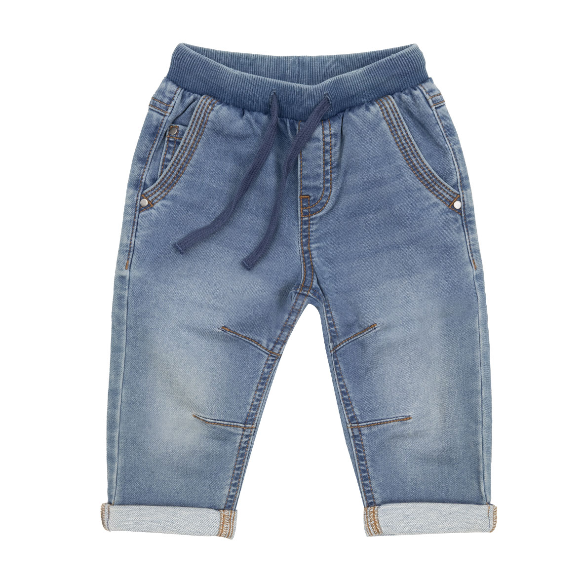 Toys Center Baby pantalone finto denim bimbo blu elastico