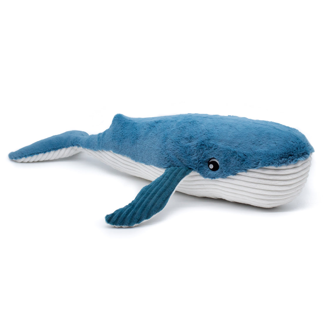 Les Deglingos Ptipotos Gravillou peluche balena mamma bebè blu 75cm