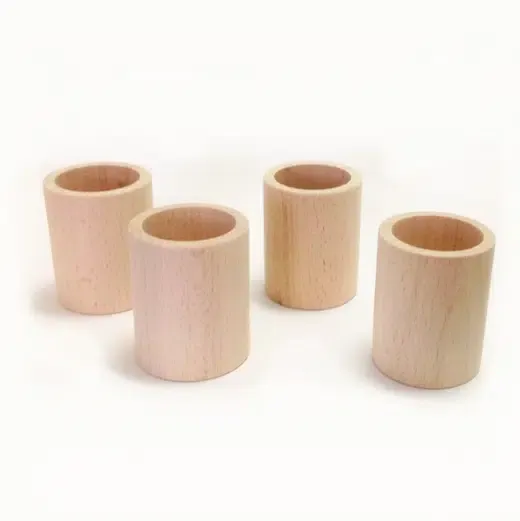 The Dida Cubilete bicchiere in legno faggio naturale 6 cm