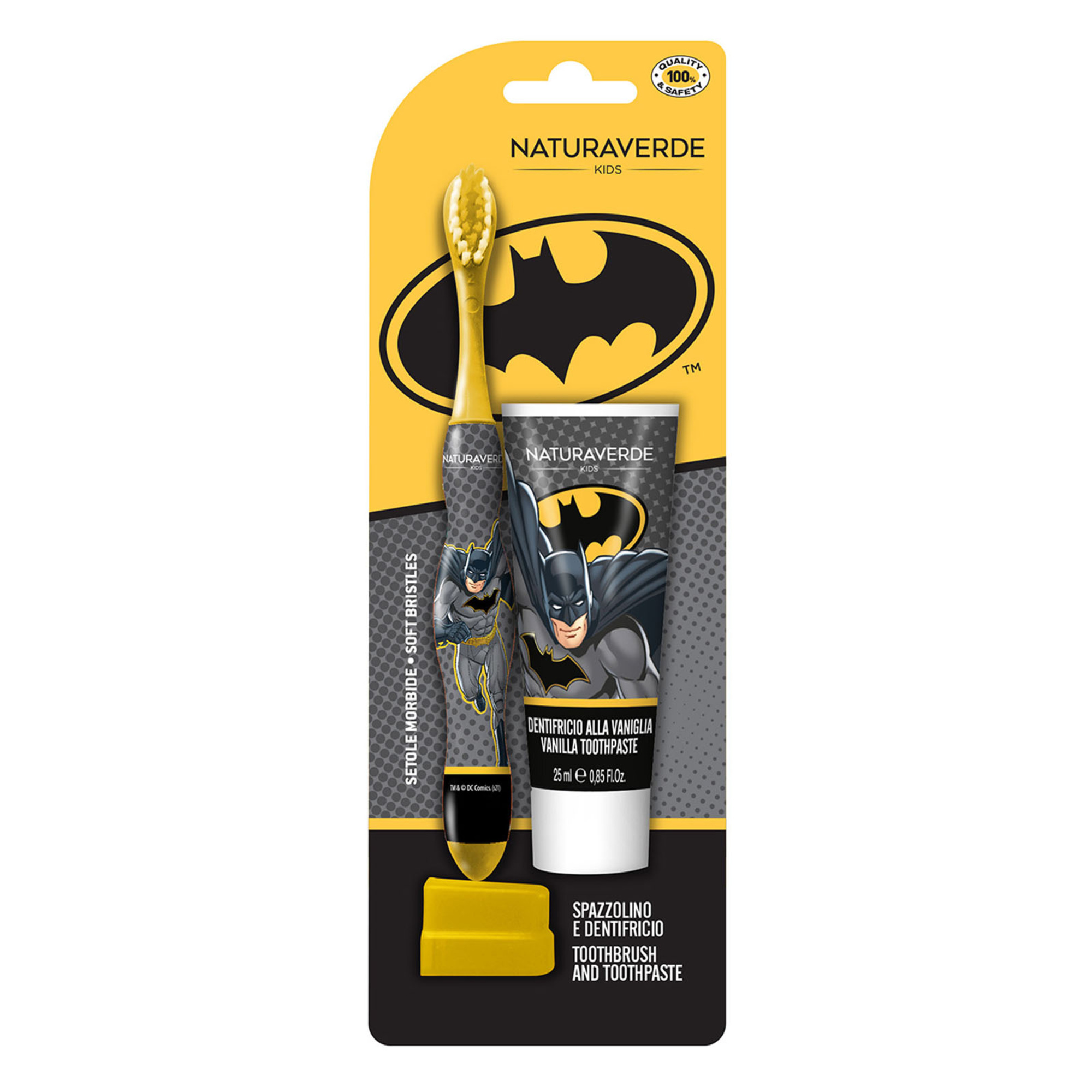 Naturaverde Kids Batman Kit Dentale Vaniglia 25 ml