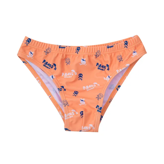 Costume slip bimbo arancione stampa pirati