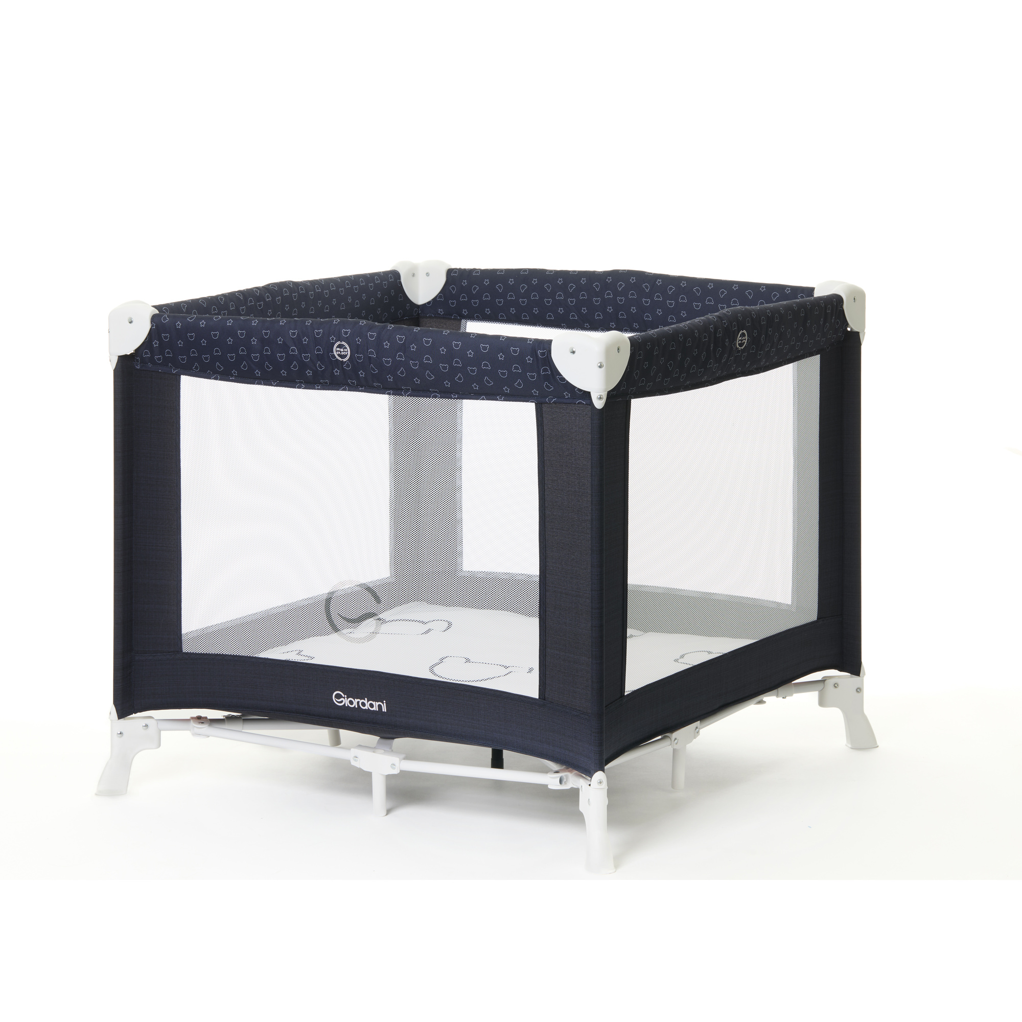 Box Giordani Teddy Blu 90x90 quadrato con tappeto