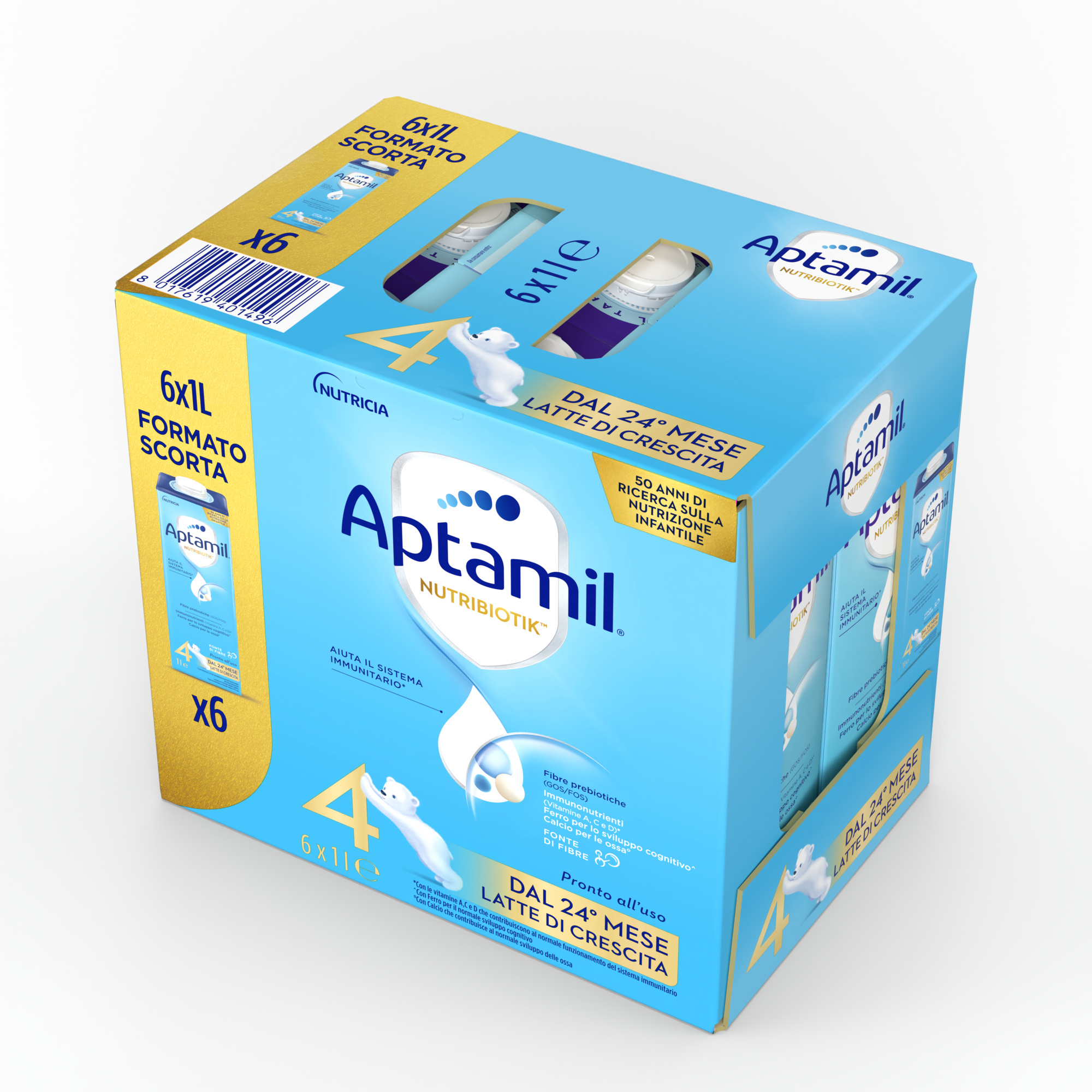 Aptamil Latte di Crescita 4 GUM 6x1000 ml dal secondo anno
