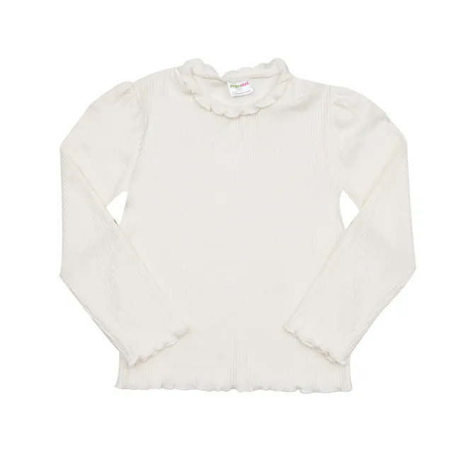 Mawi lupetto tricot maglia costina panna manica lunga