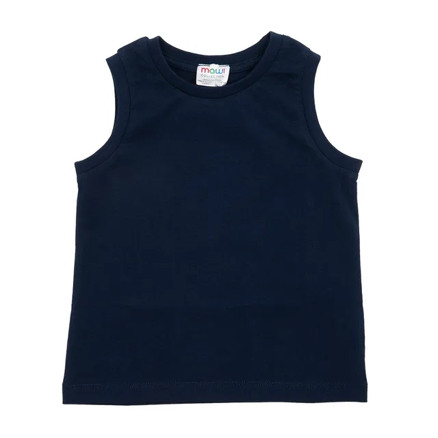 Canotta jersey bimbo blu tinta unita